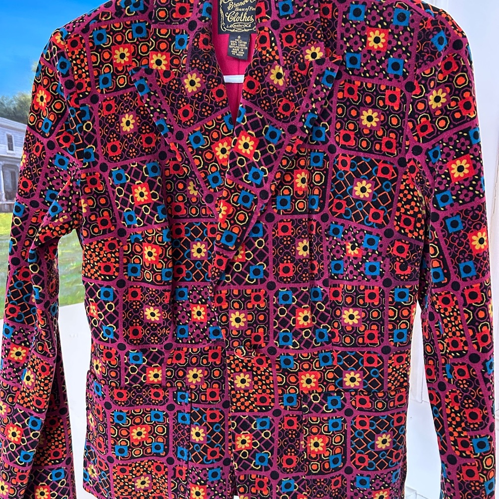 Lucky Brand, Size Small, Cotton Velvet Blazer. Shaggadelic.